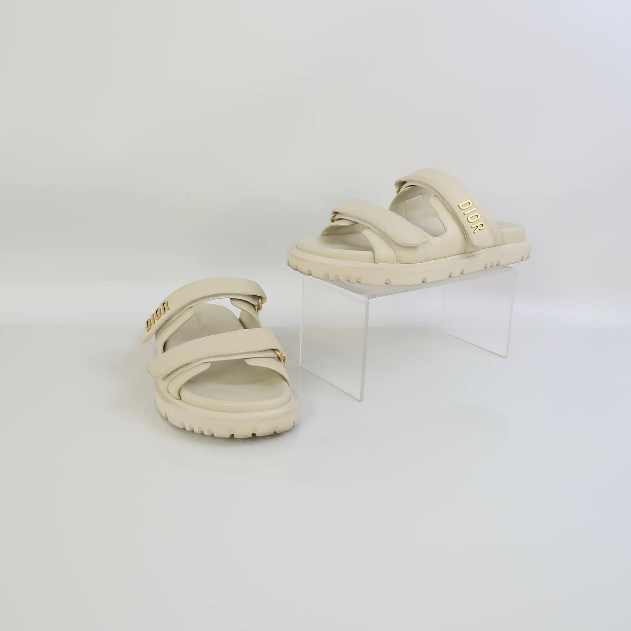 white sandals dior sandals strap