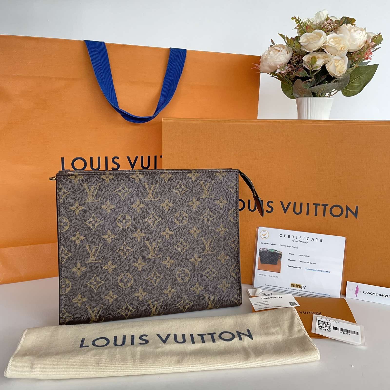 Louis Vuitton Monogram Canvas Plain Logo Pouches & Cosmetic Bags (Bitsy  Pouch, M00991)