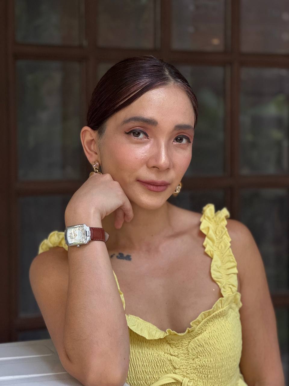 Classic Square Steel Dial Ladies Watch