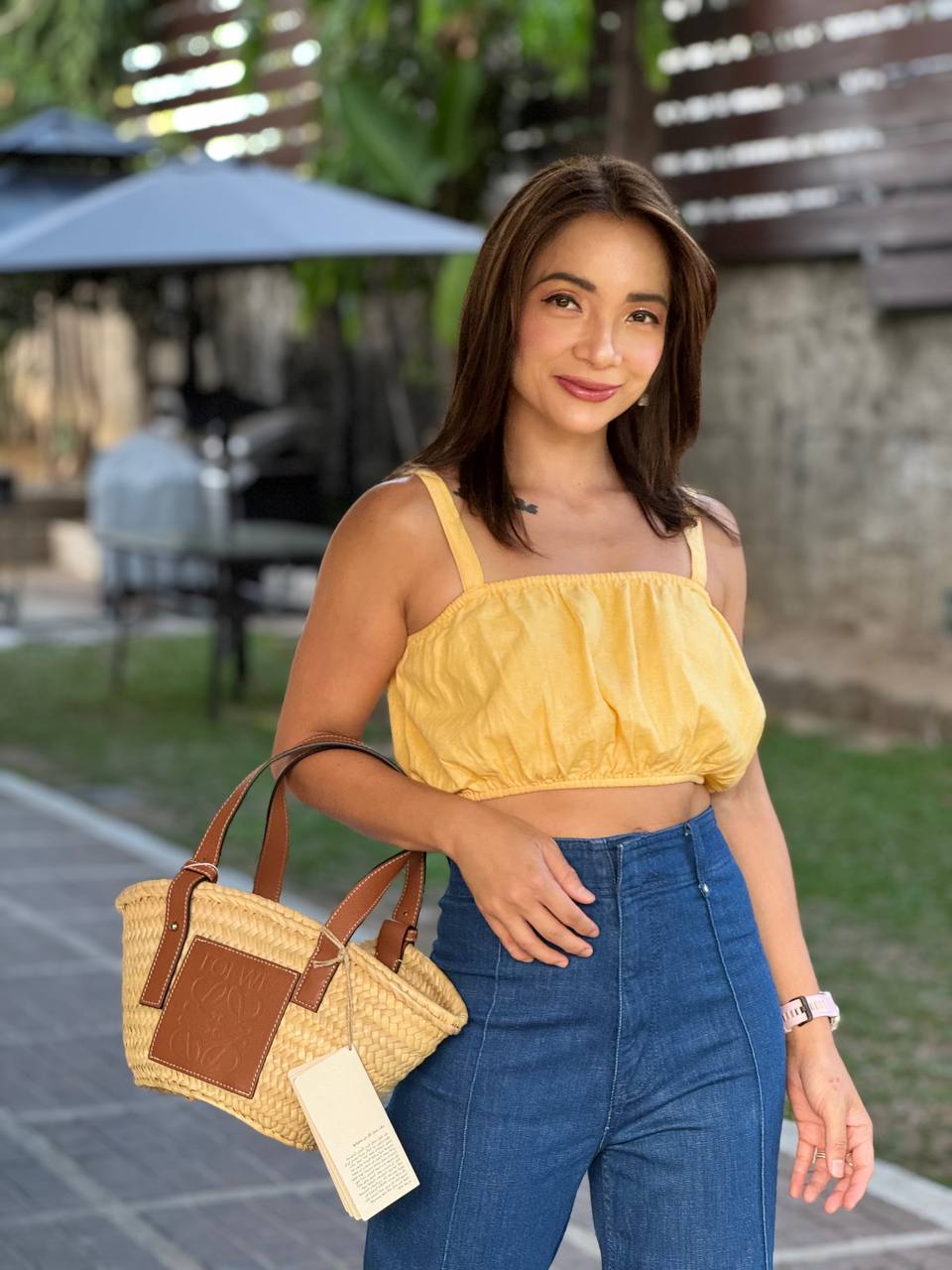 Raffia Basket Tote Bag