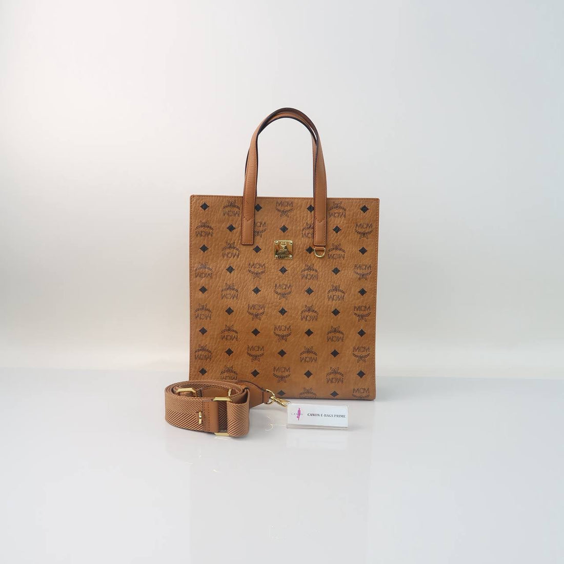 Visetos Coated Canvas Cognac Aren Tote Bag