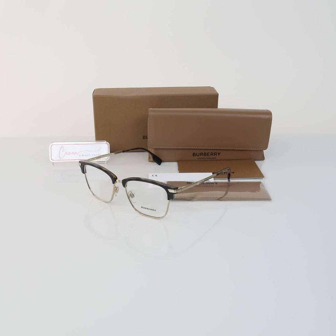 B 2359 Pearce Tortoiseshell Top Brownline And Gold Metal Eyeglasses