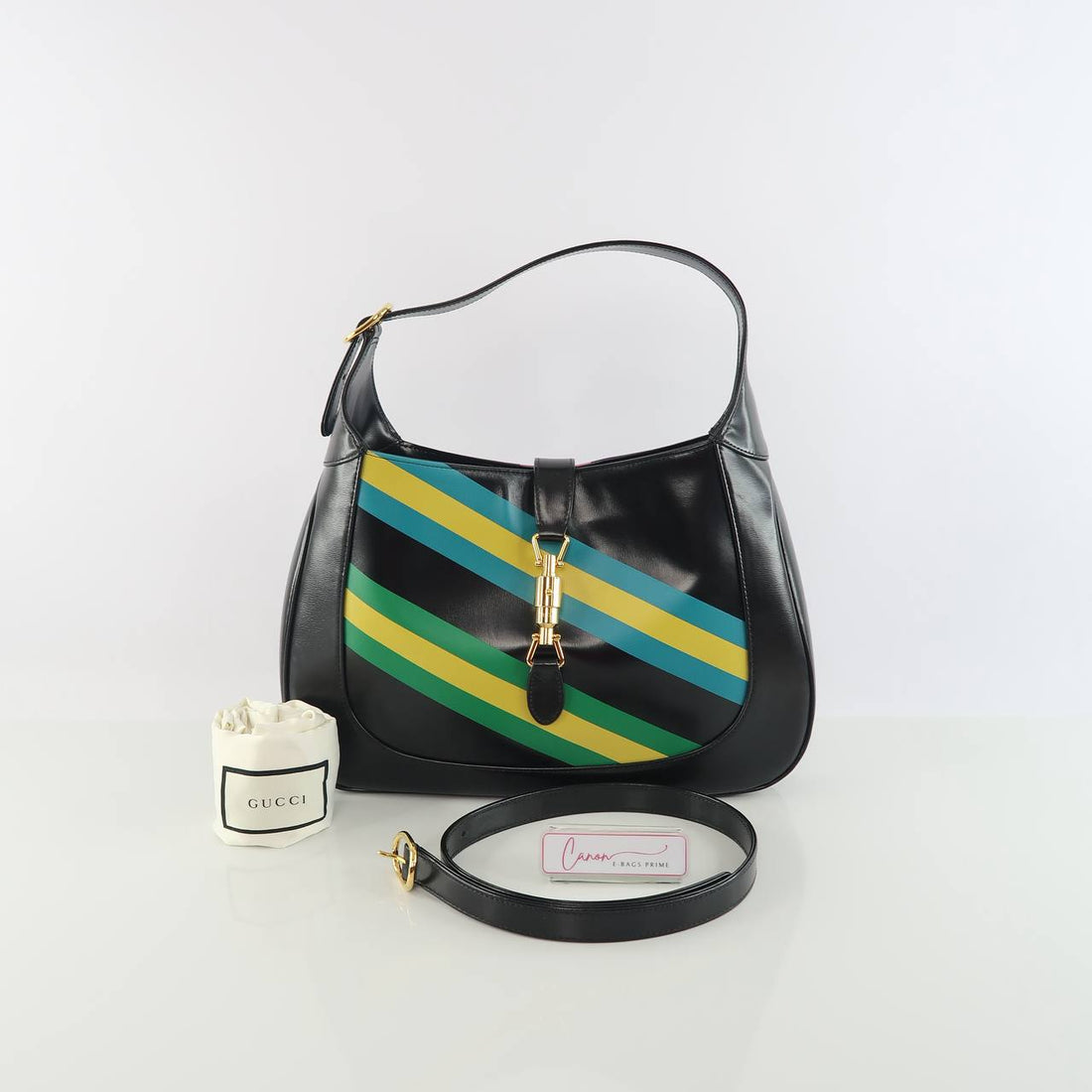 Jackie 1961 Hobo Bag Geometric Stripe Print