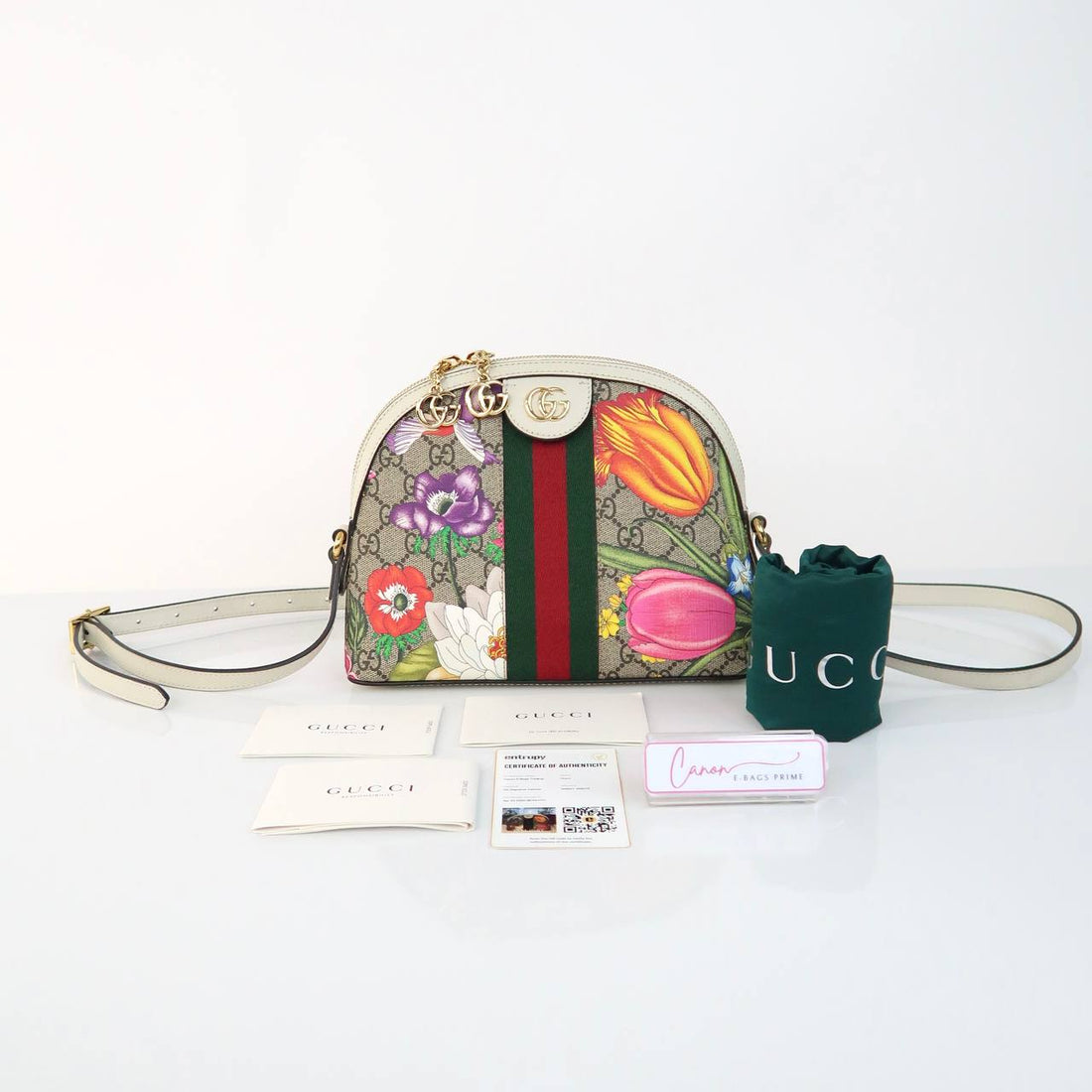Ophidia GG Flora Dome Shoulder Bag