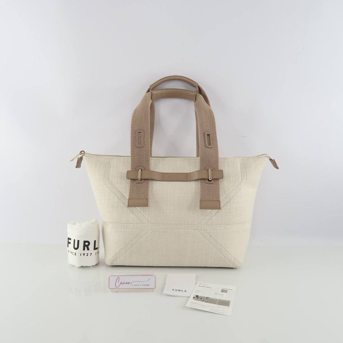 Giove Edra Striped Handle Shoulder Bag