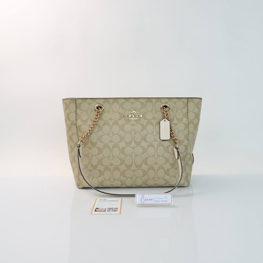 Cammie Chain Signature Canvas Tote Bag