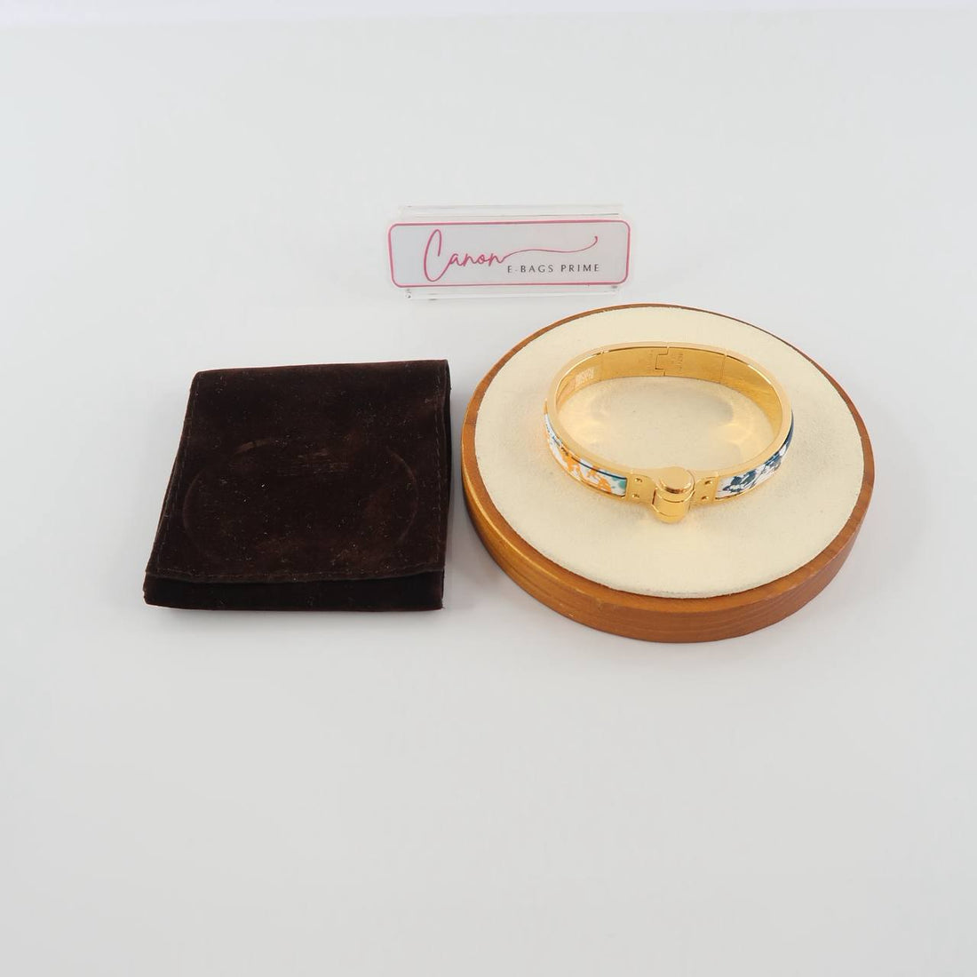 Charniere Paint Print Hinged Enamel Bracelet