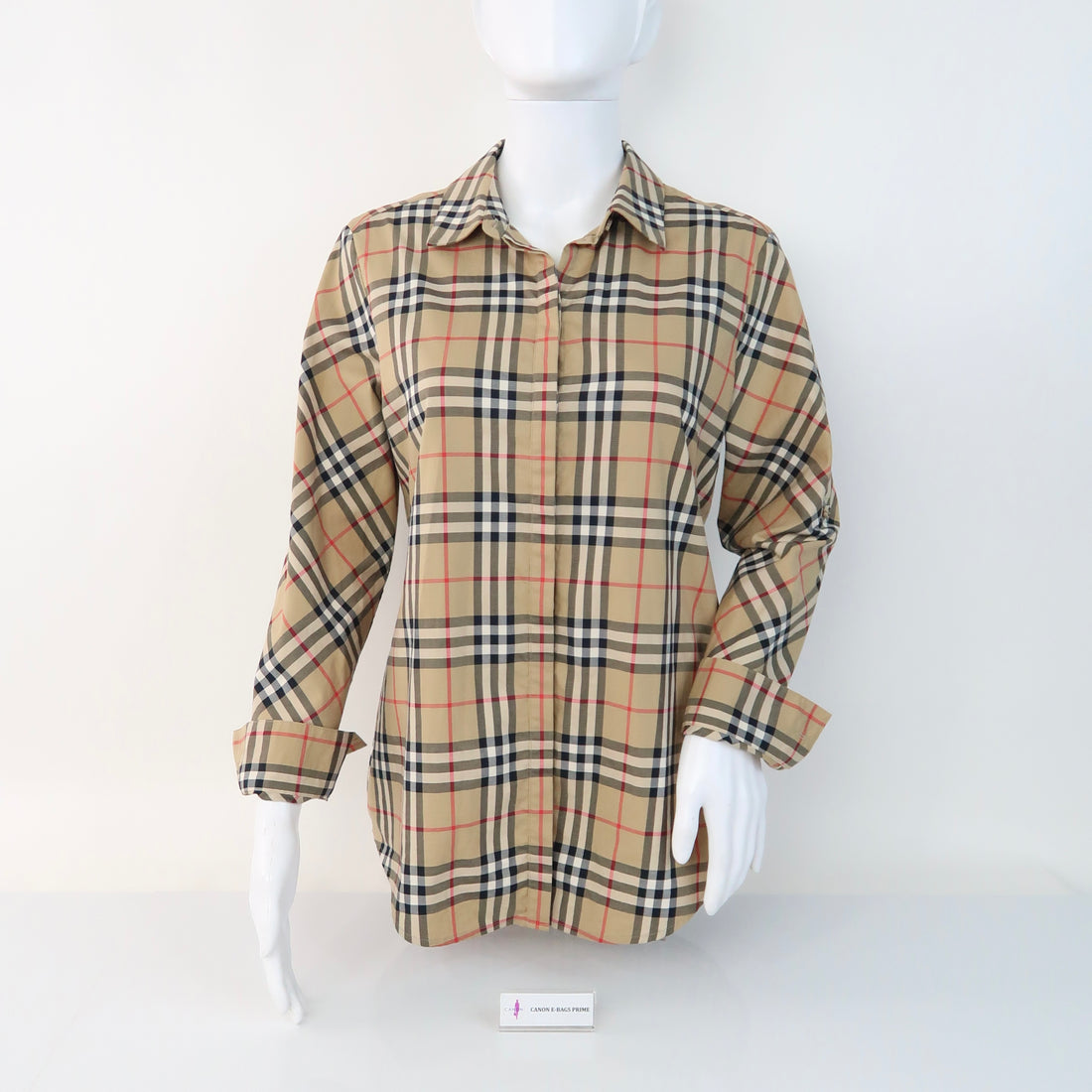 Vintage Check Stretch Button-Down Long Sleeves