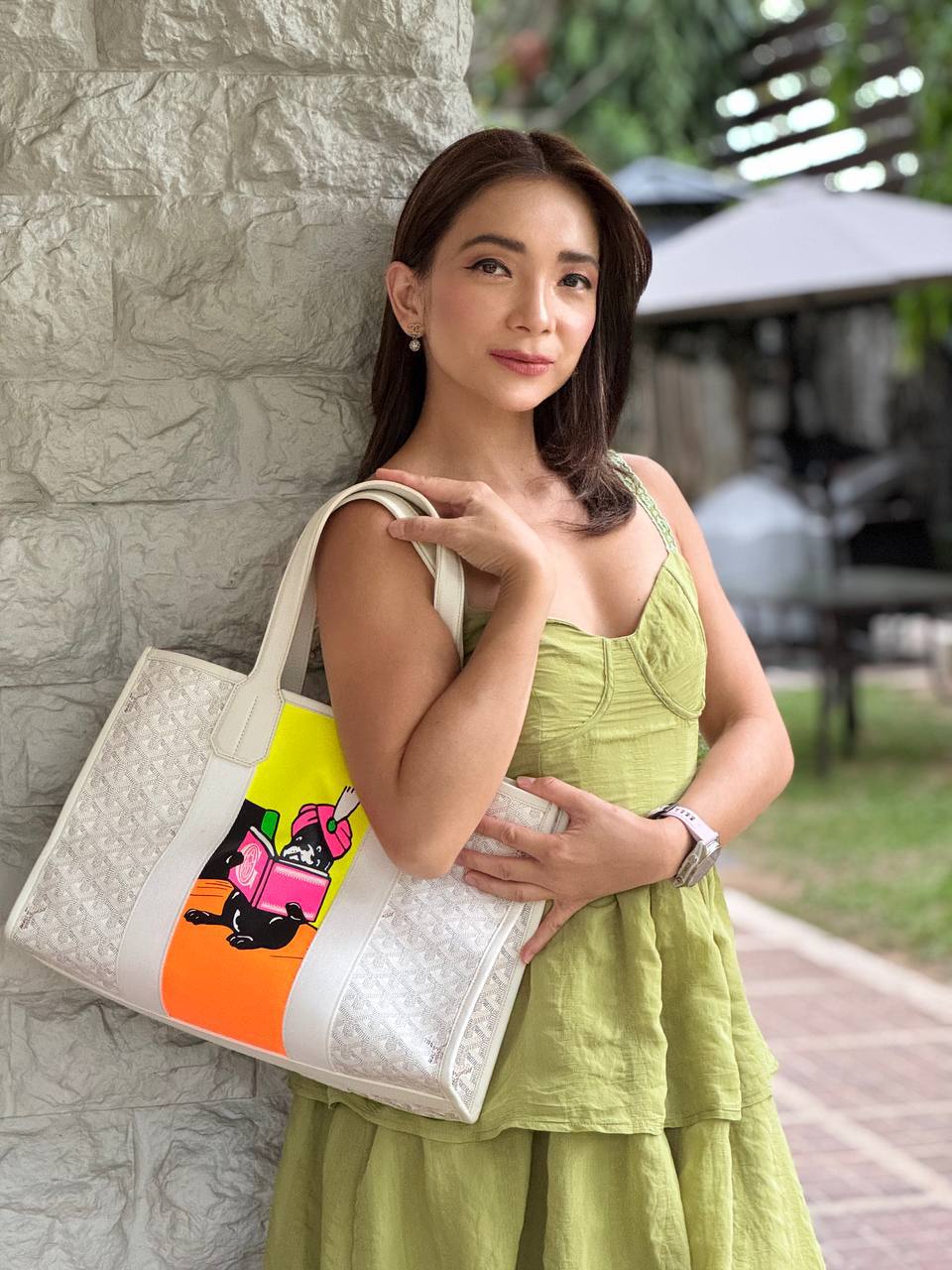 Goyardine Villette Tote Bag French Bulldog