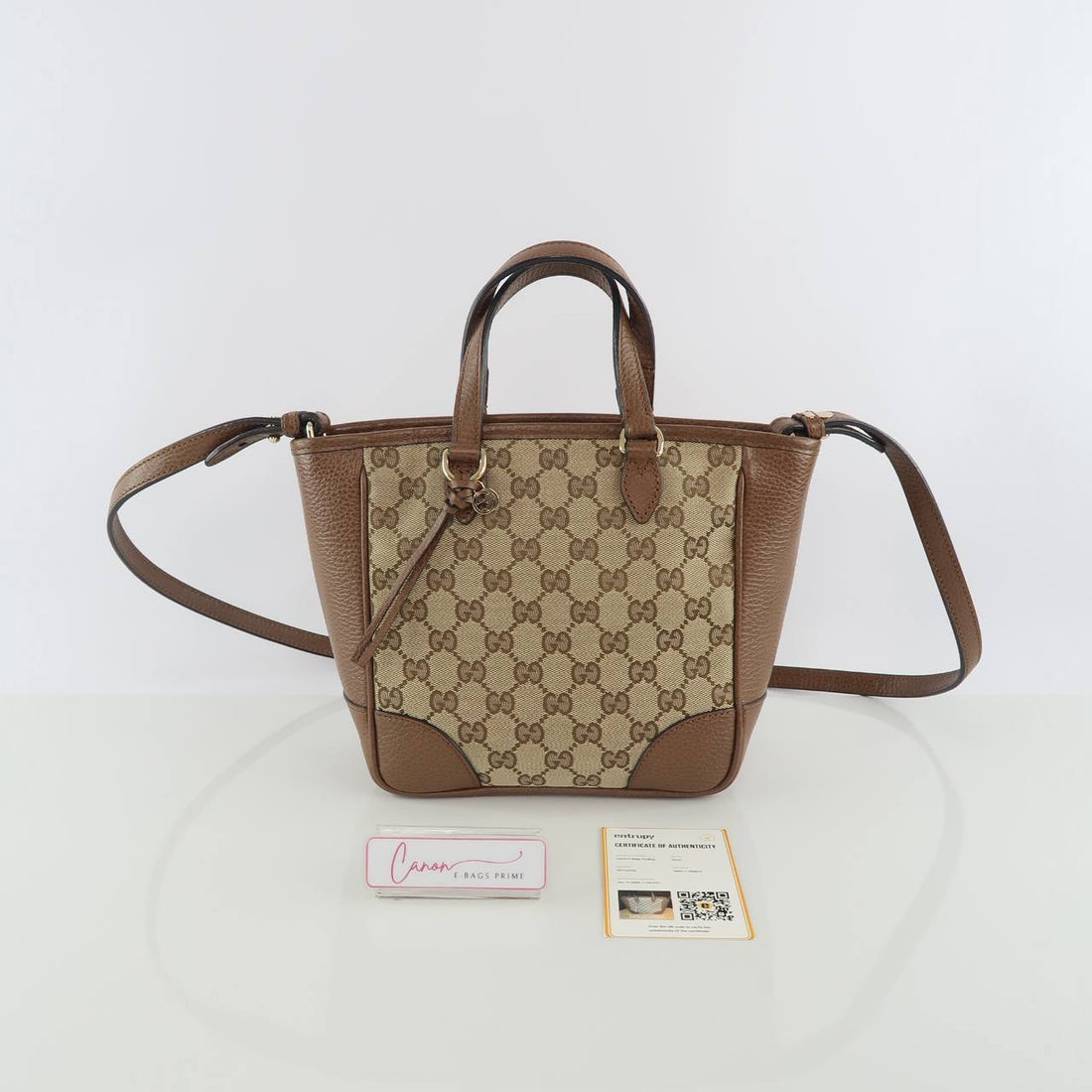 GG-Supreme Bree Tote Brown Trims