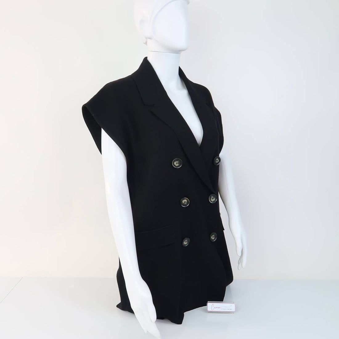 Double Breasted Vest Oversized Buttons