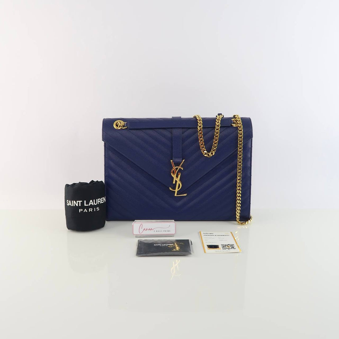 Monogram Chevron Envelope Bag