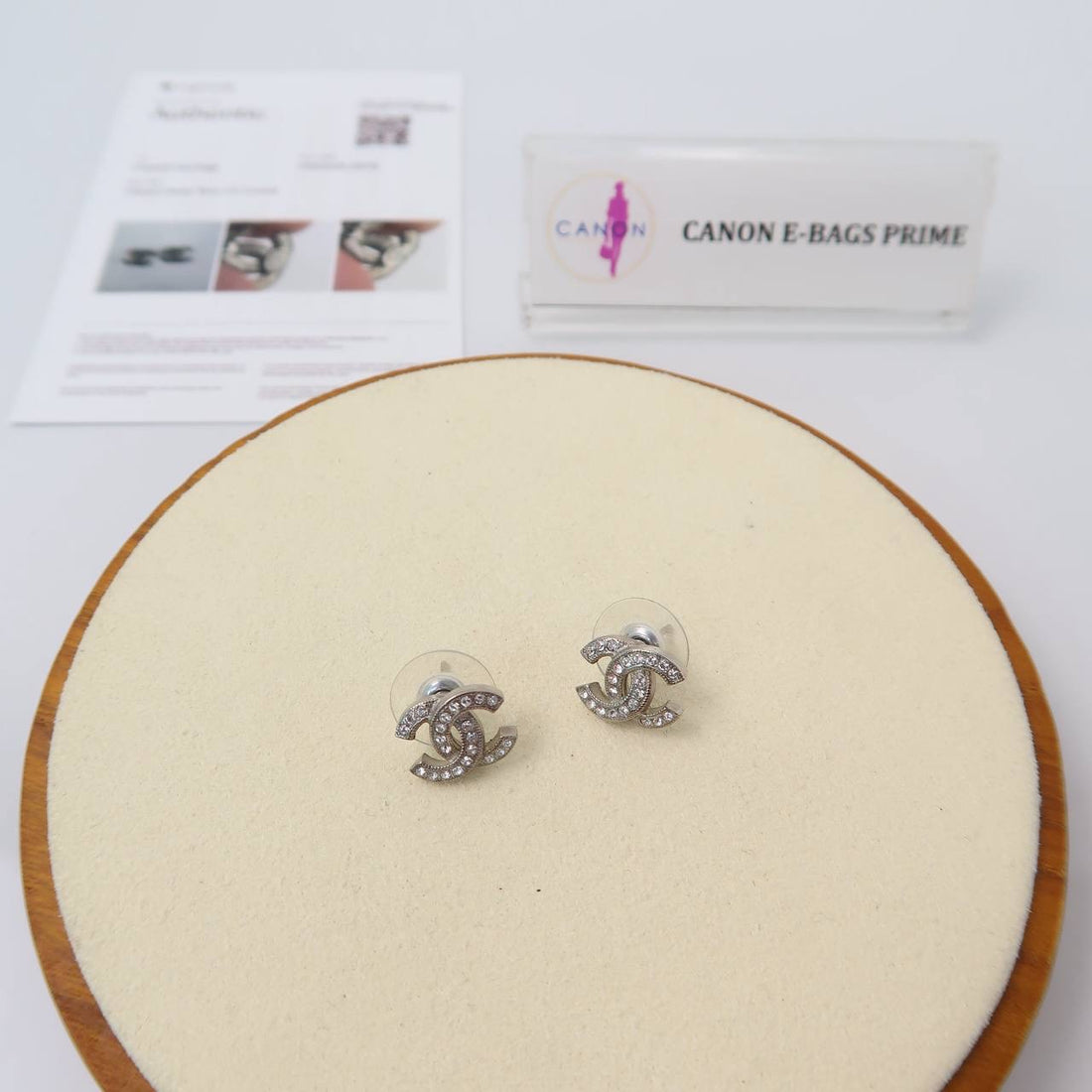 CC Crystal Stud Earrings