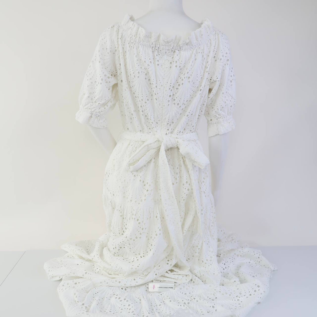 Long White Dress w/Hip Lace