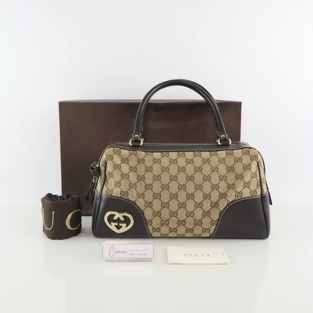Vintage GG Boston Heart Britt Handbag