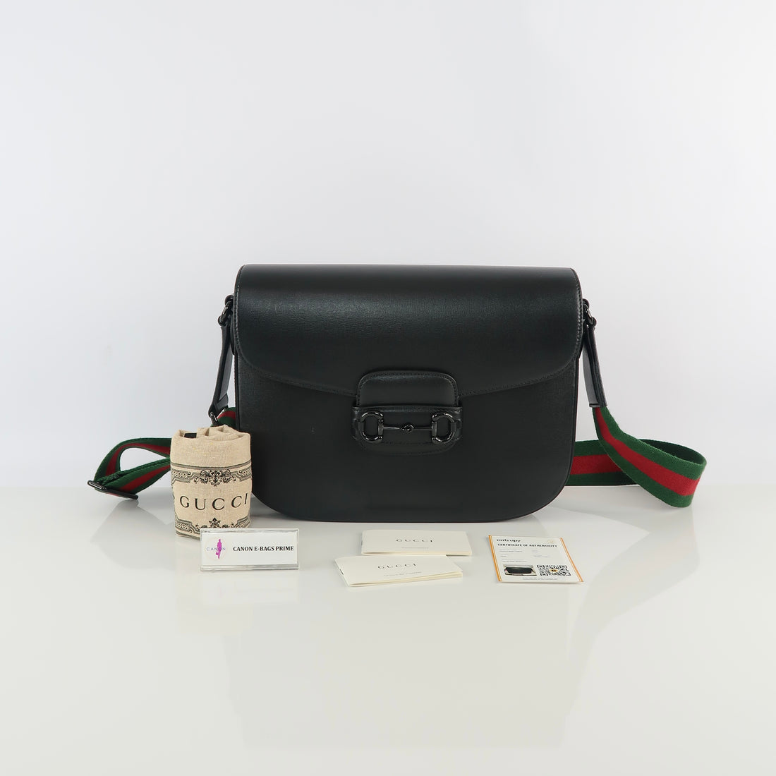 Horsebit 1955 Web Strap Shoulder Bag