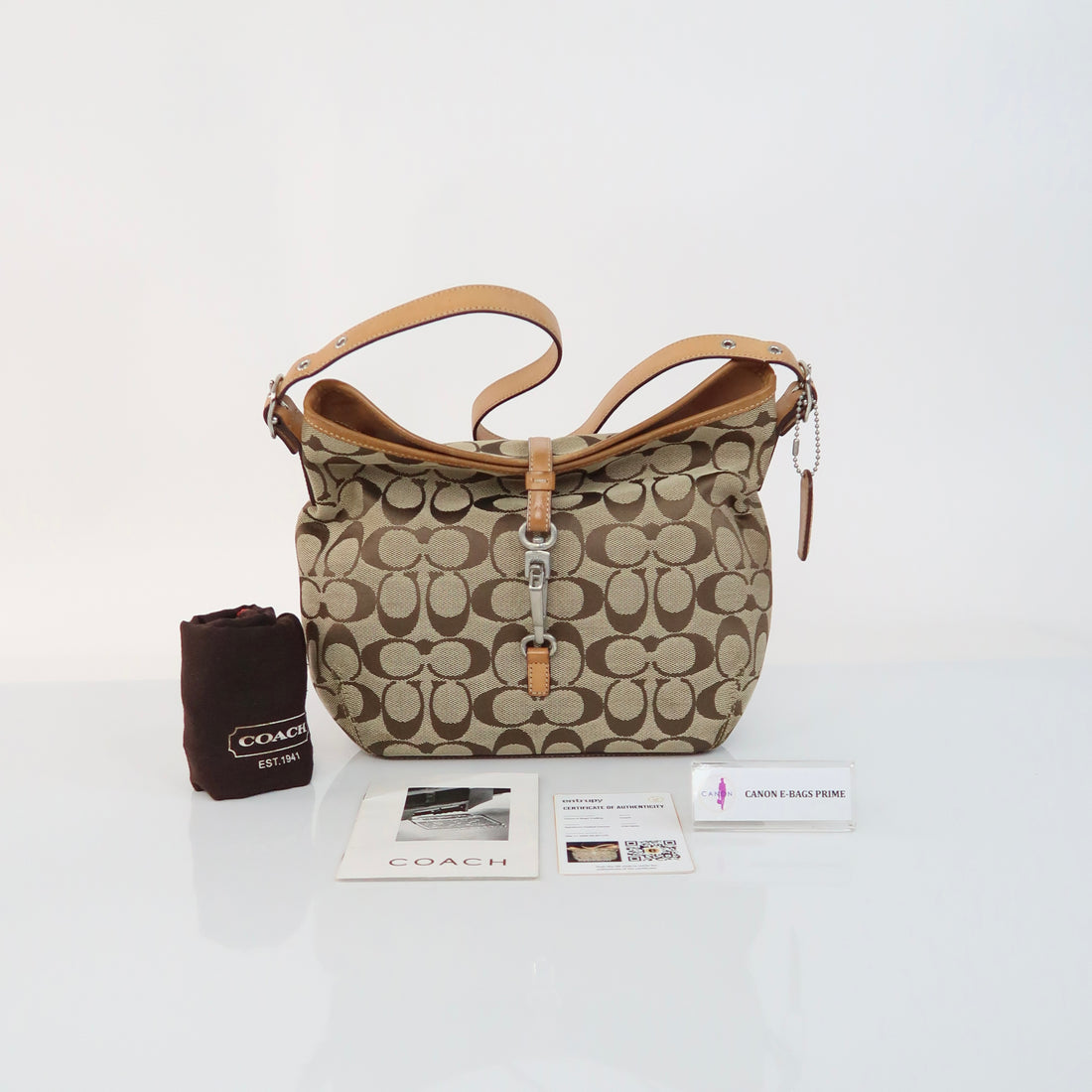 Hamptons Signature Jacquard Hobo Bag