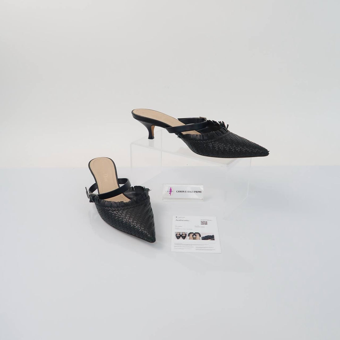 Woven Teddy Kitten Heels