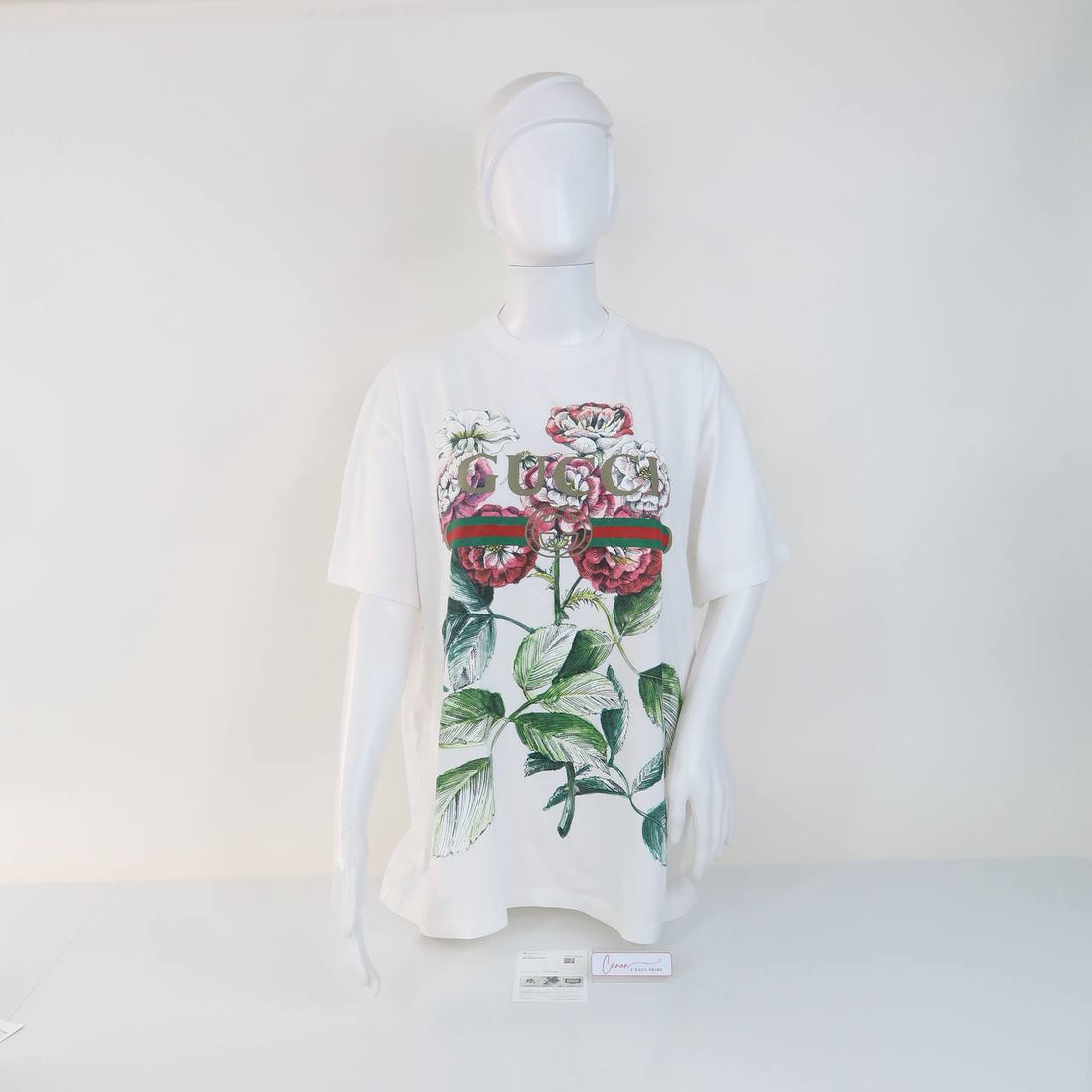 Floral Logo Printed Cotton T.Shirt
