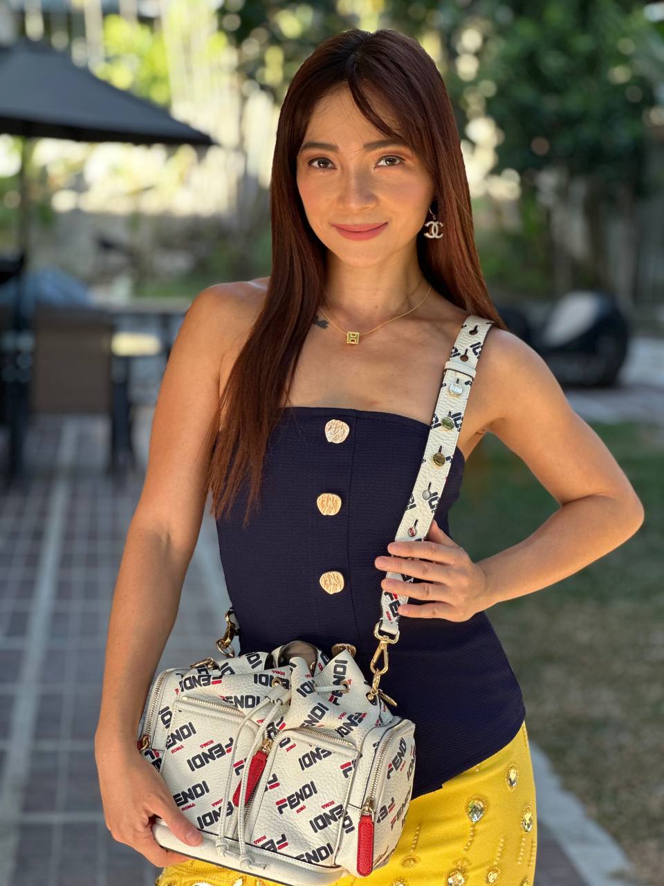 Fendi x Fila Mon Tresor Mania Logo Bag