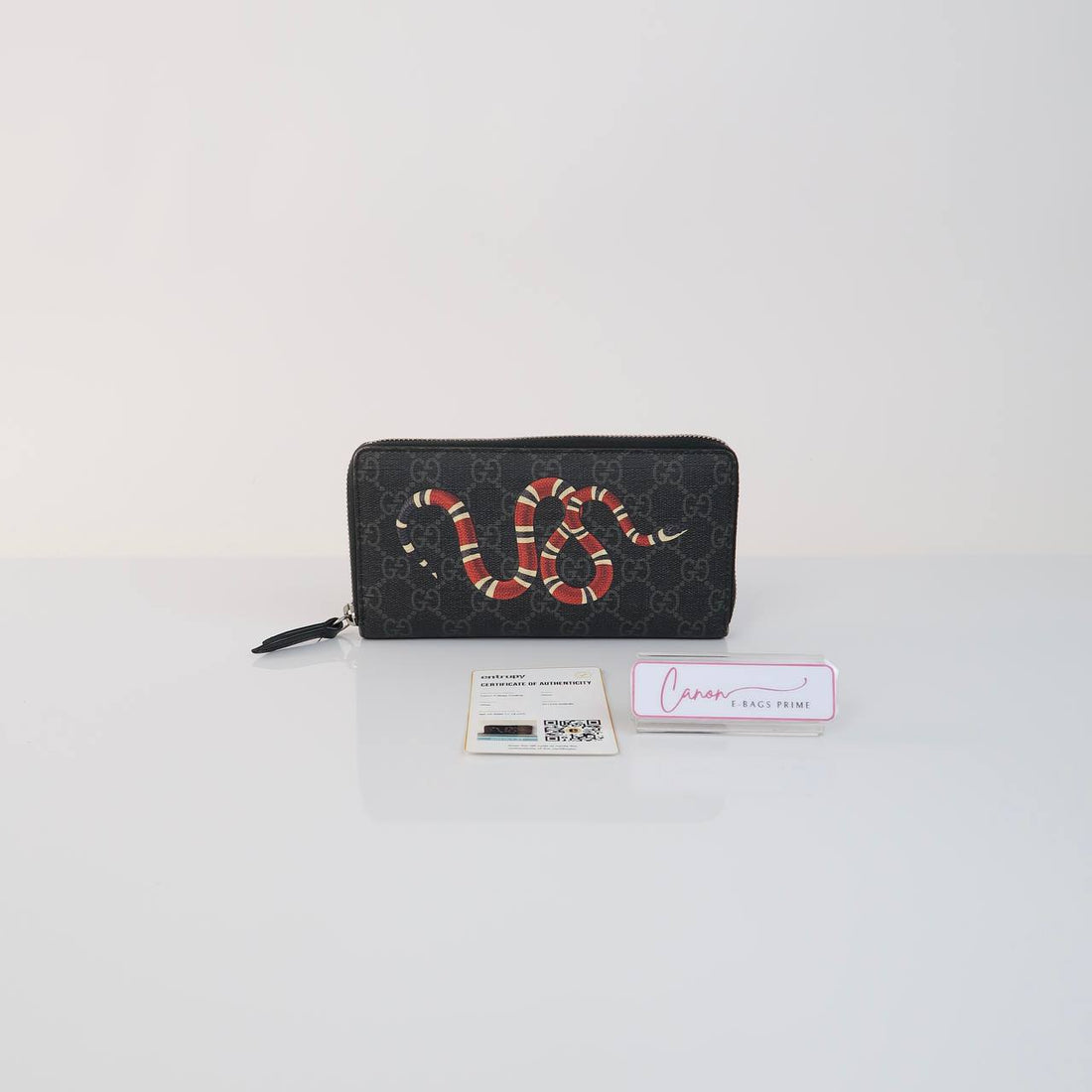GG Supreme Kingsnake Long Zip Around Wallet