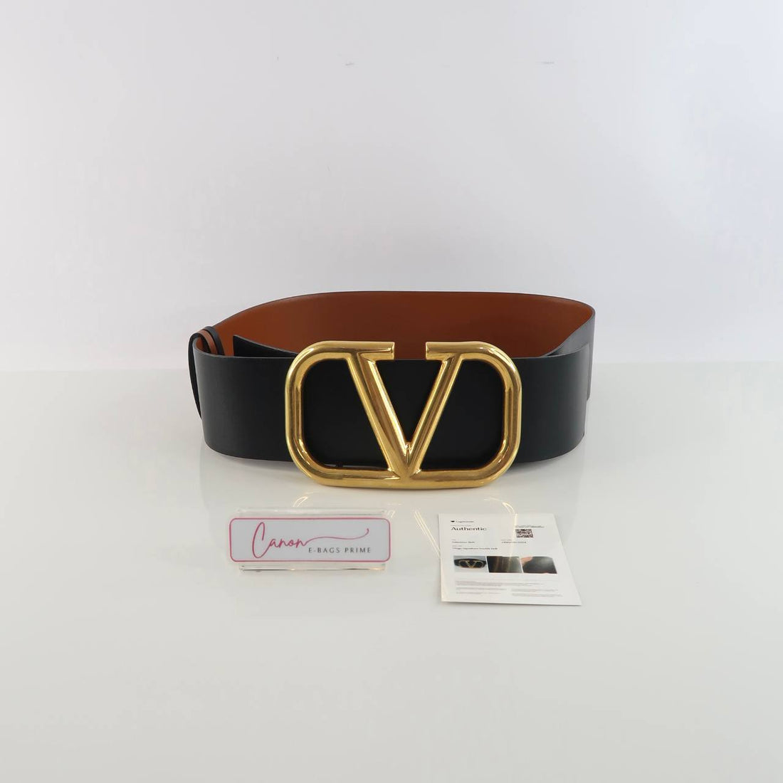V Logo Thick Belt