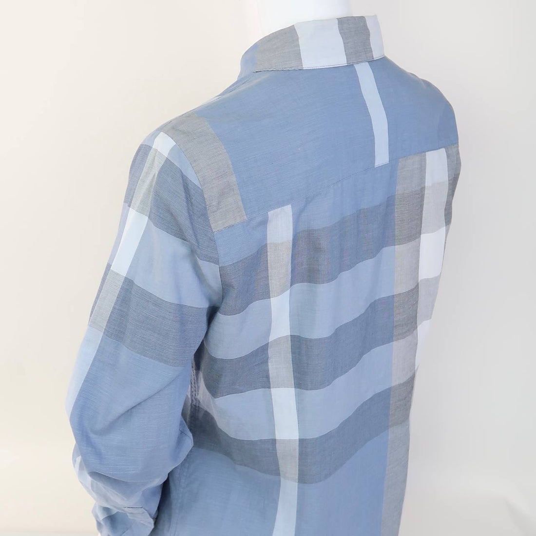 Giant Check Cotton Button Front Longsleeves