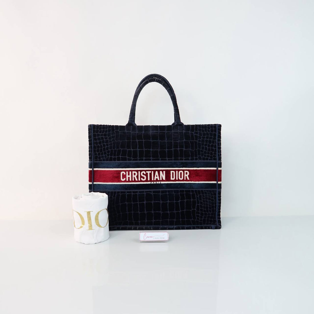 Book Tote Crocodile Embossed Pattern