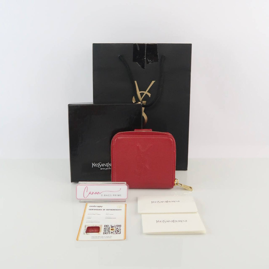 Monogram Zip Around Compact Wallet
