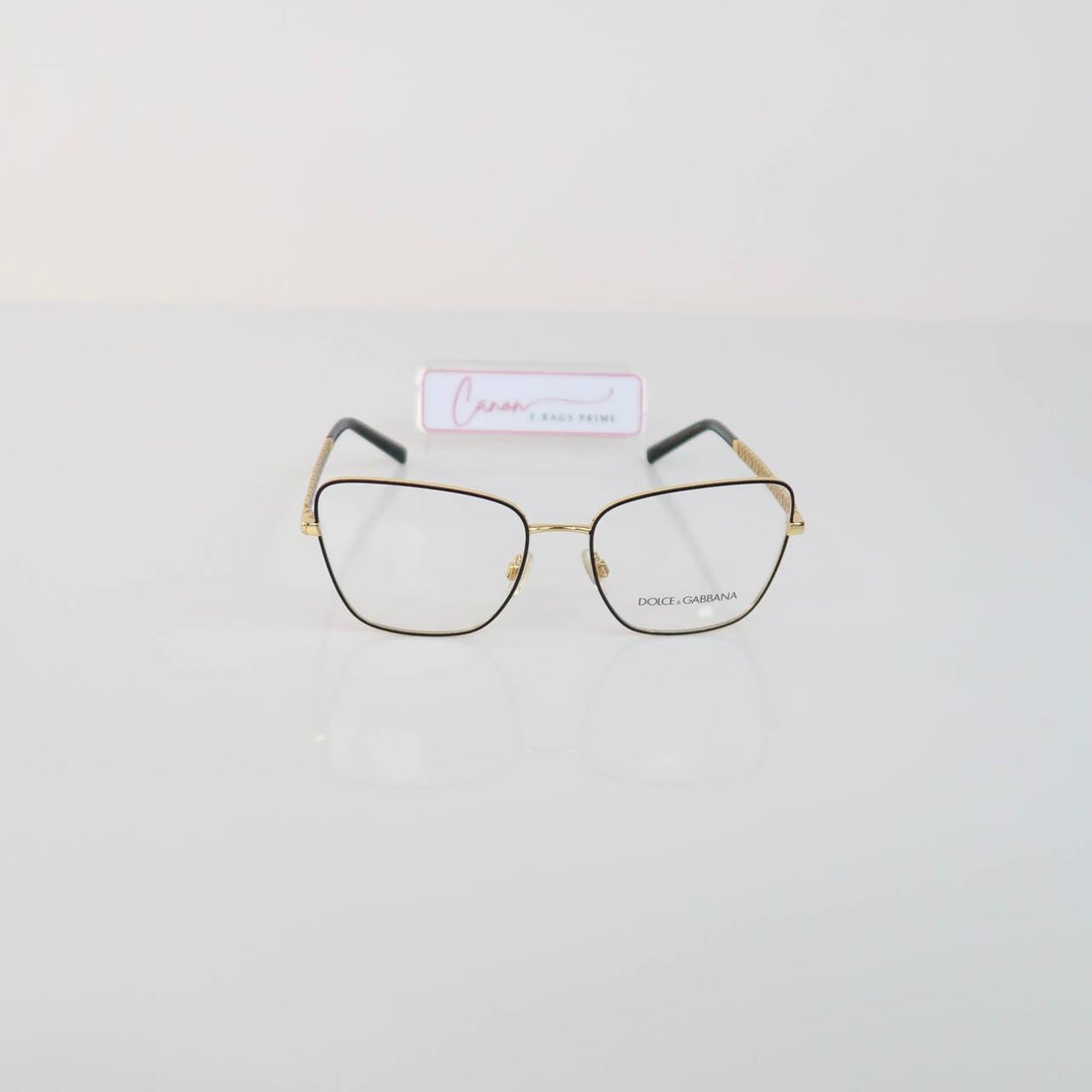 Butterfly Inspired Geometric Shape Gold And Matte Black Metal Finish Eye-Glasses