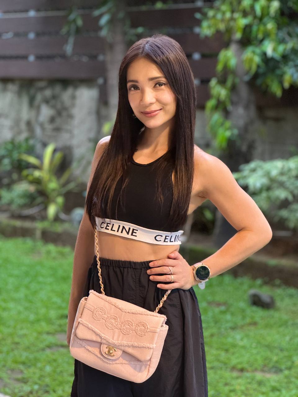 Coco Frayed Chain Shoulder Bag