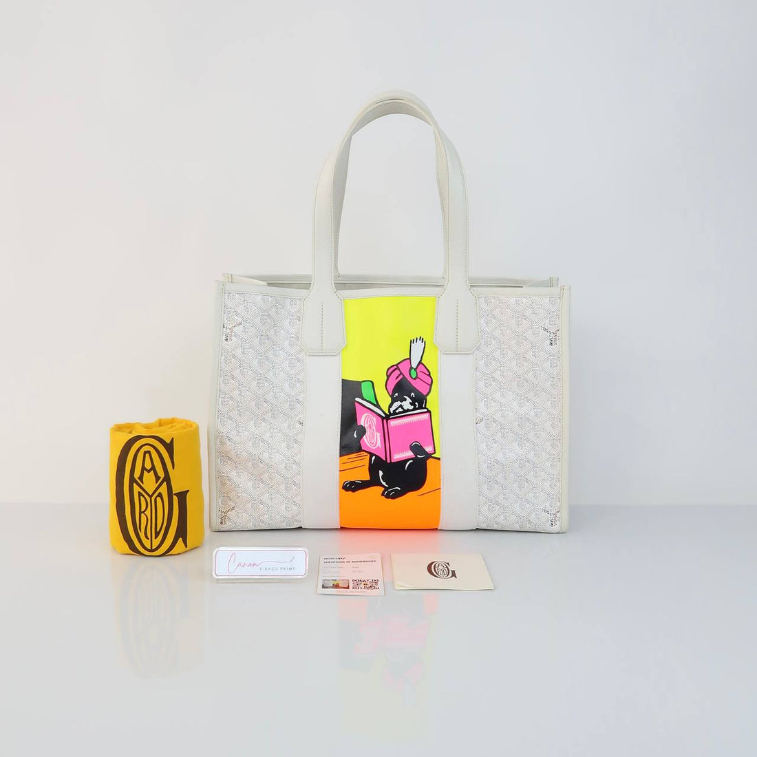 Goyardine Villette Tote Bag French Bulldog