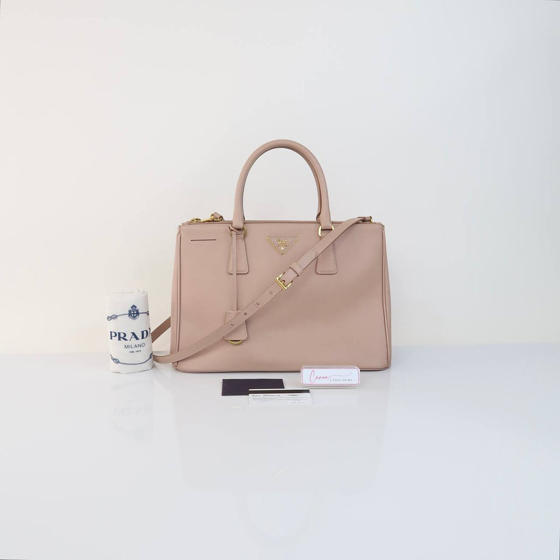 Saffiano Lux Double Zip