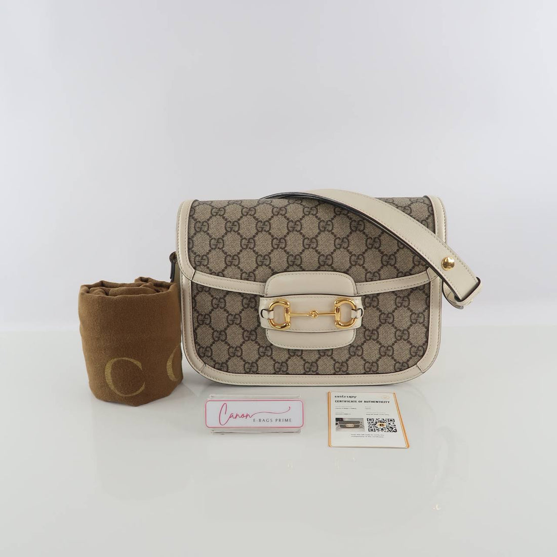 GG Monogram Supreme Horsebit 1955 Shoulder Bag