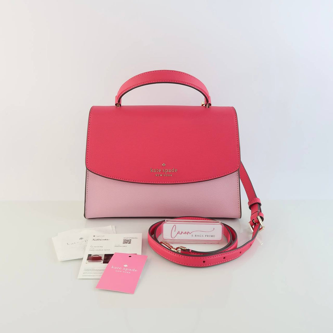 Darcy Colorblock Palm Top Handle Satchel Crossbody Bag
