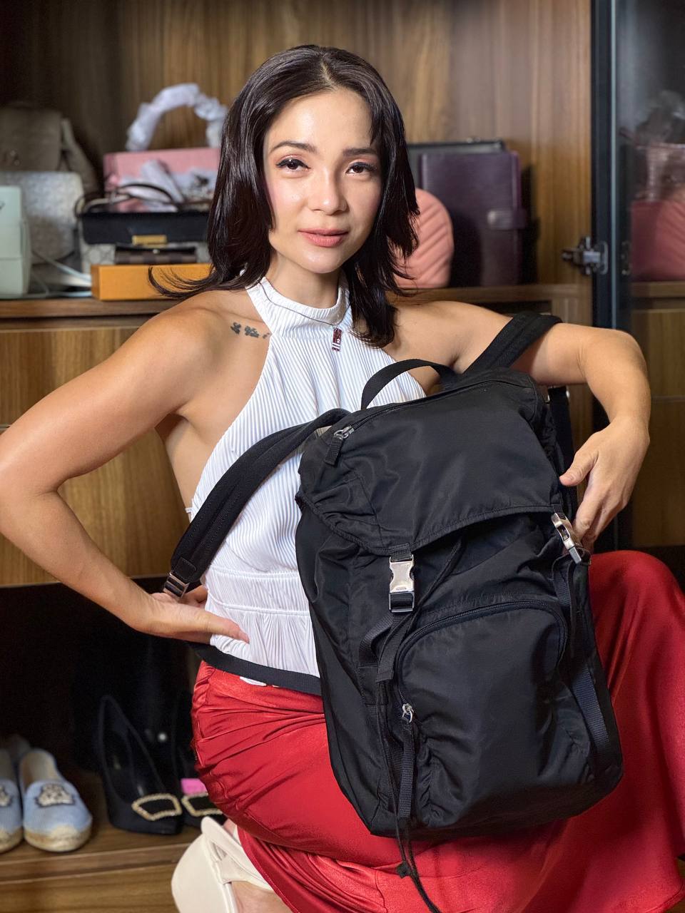 Vintage Double Buckle Backpack