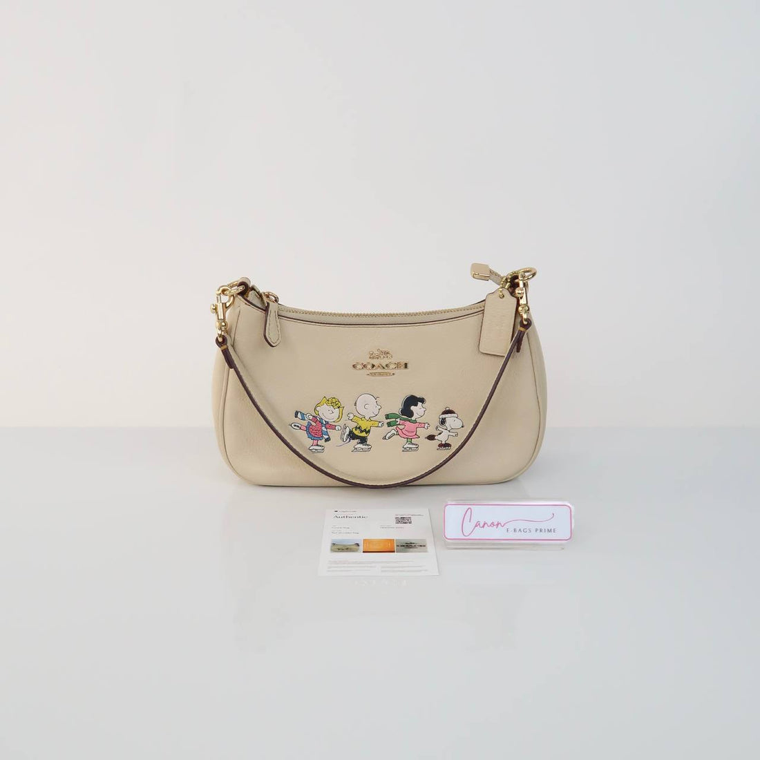 X Peanuts Teri Shoulder Bag with Snoopy and Friends Skating