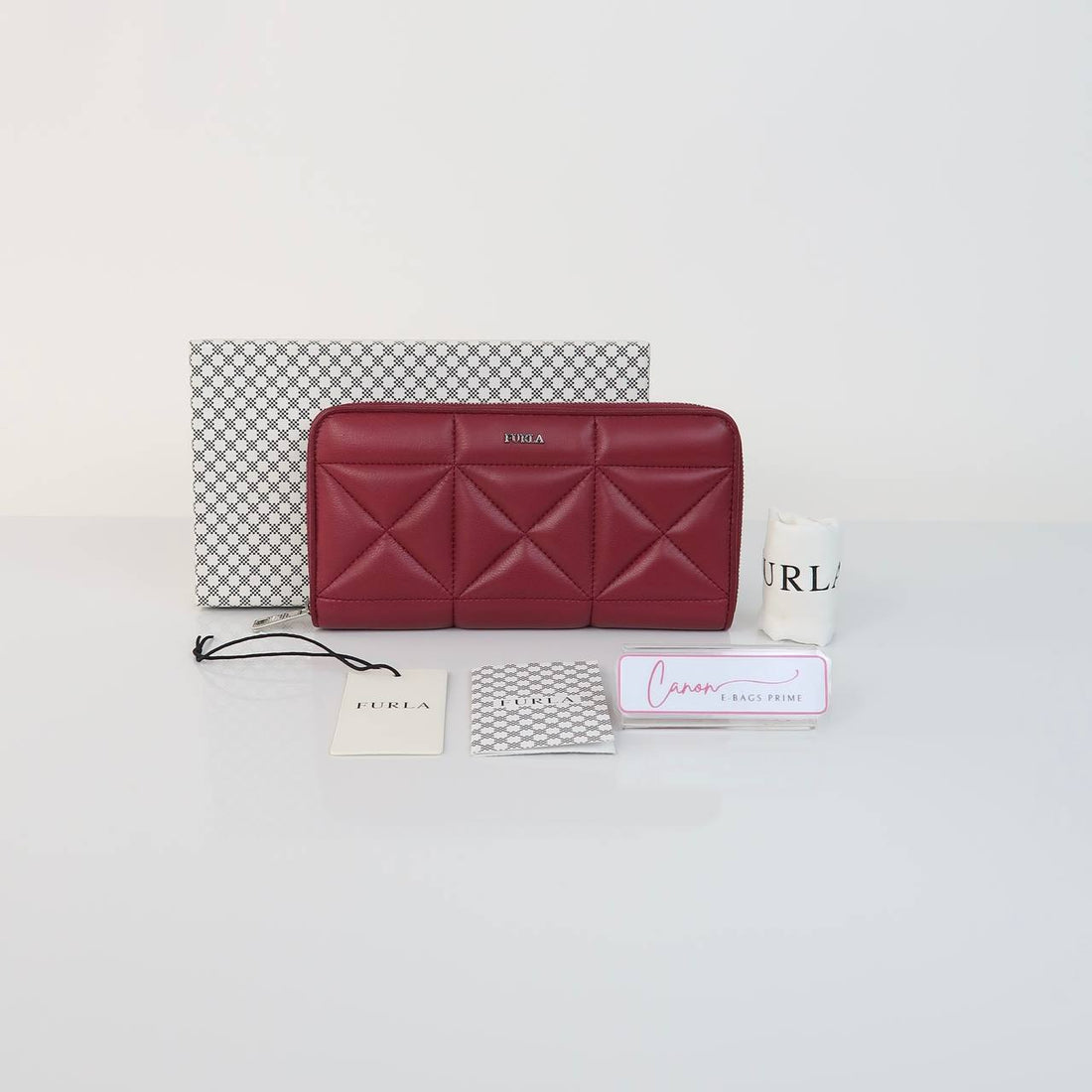 Fortuna XL Zip-Around Maroon Wallet