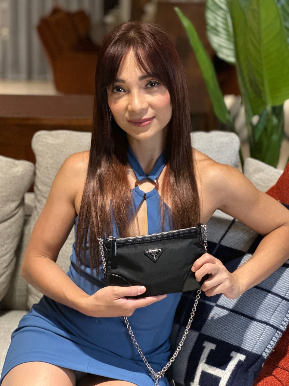 Tessuto Nero Chain Crossbody