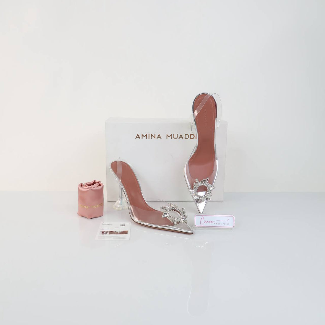 Begum Pumps Crafted Transparent Signature Martini Heels