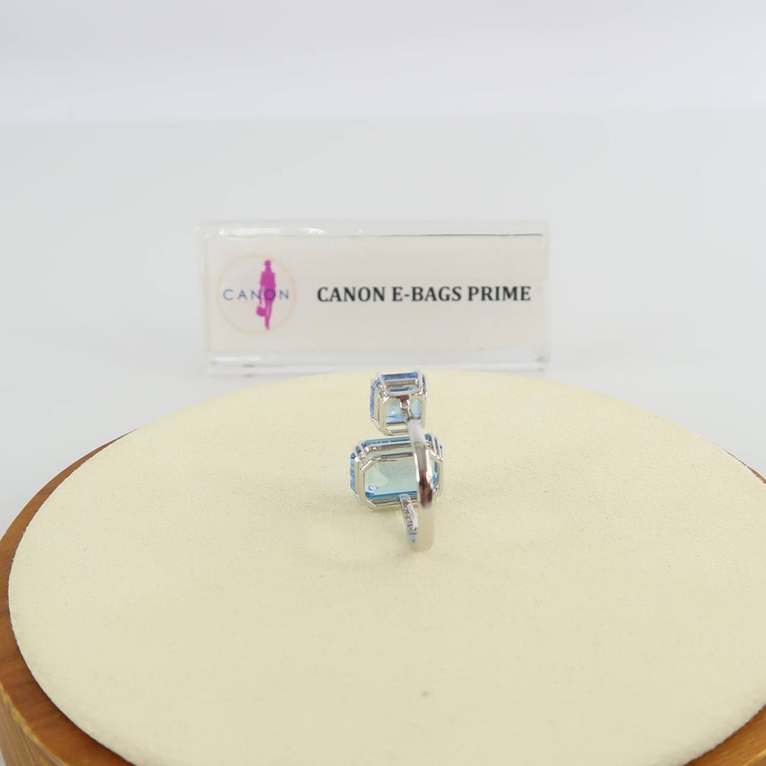 Millenia Open Octagon Cut Rhodium Plated Ring