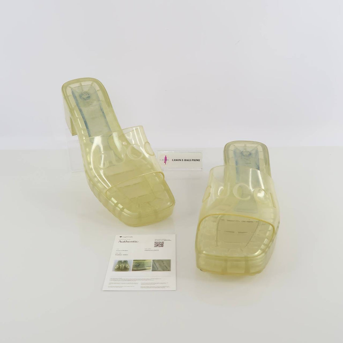 Clear Block-Heel Jelly Sandals