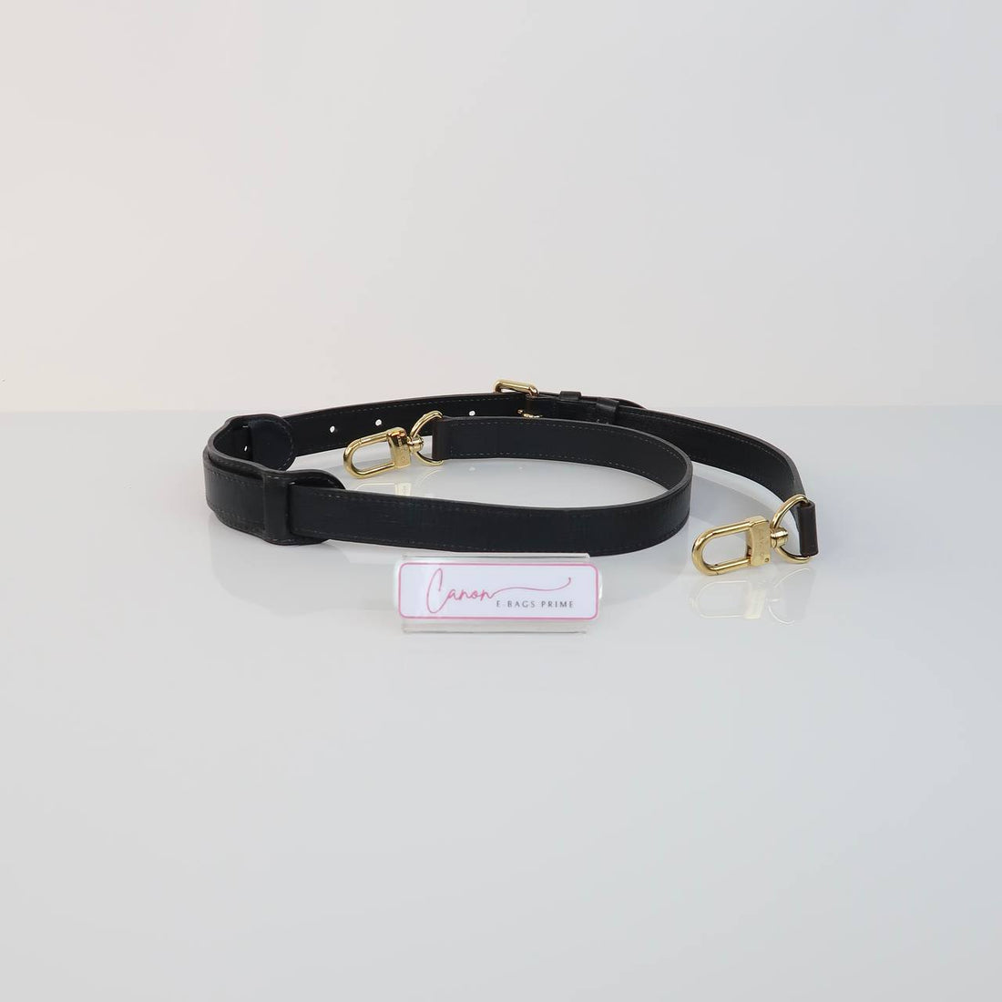Adjustable Black Belt Leather Strap