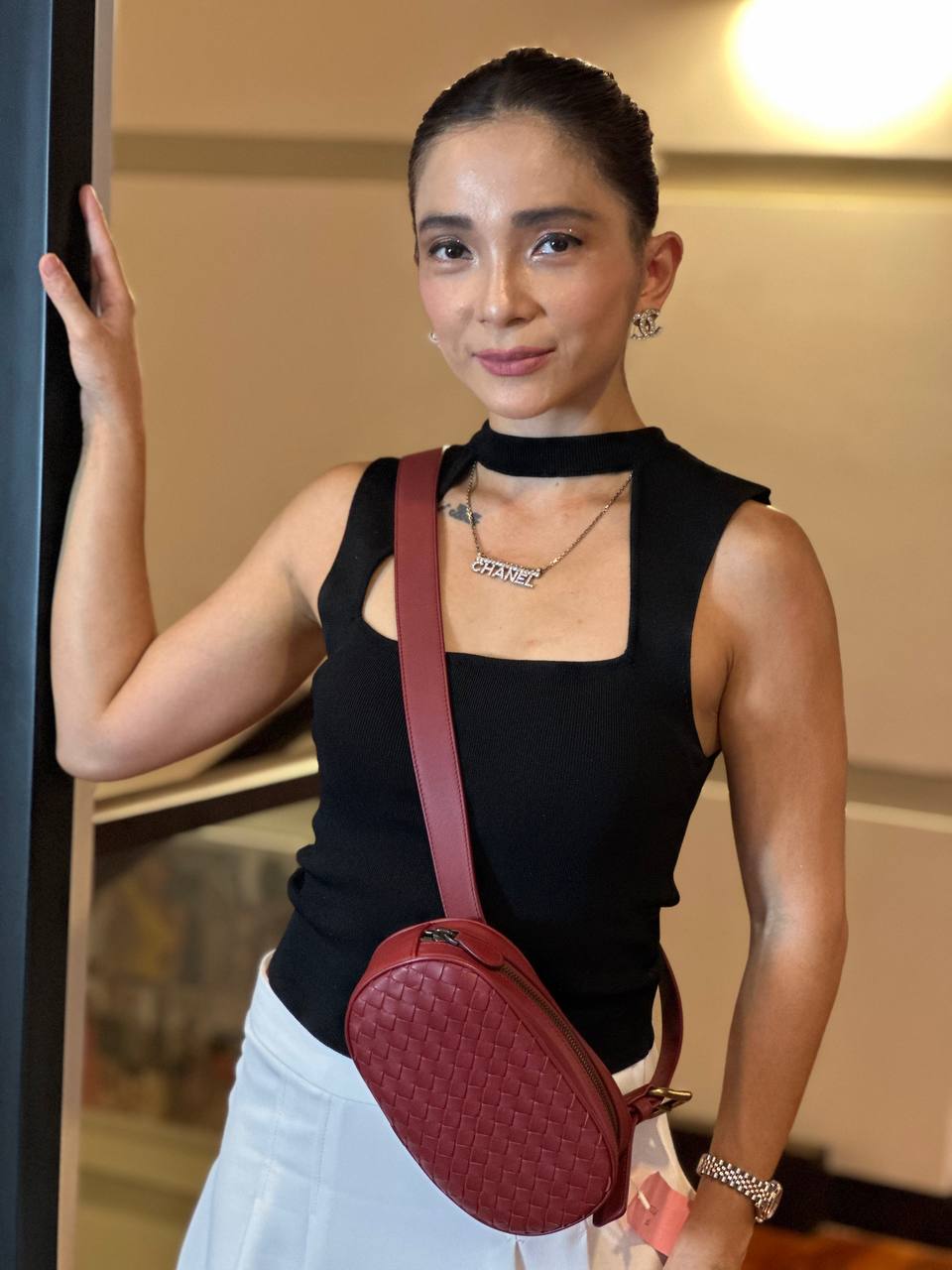 Intrecciato Weave Belt Bag