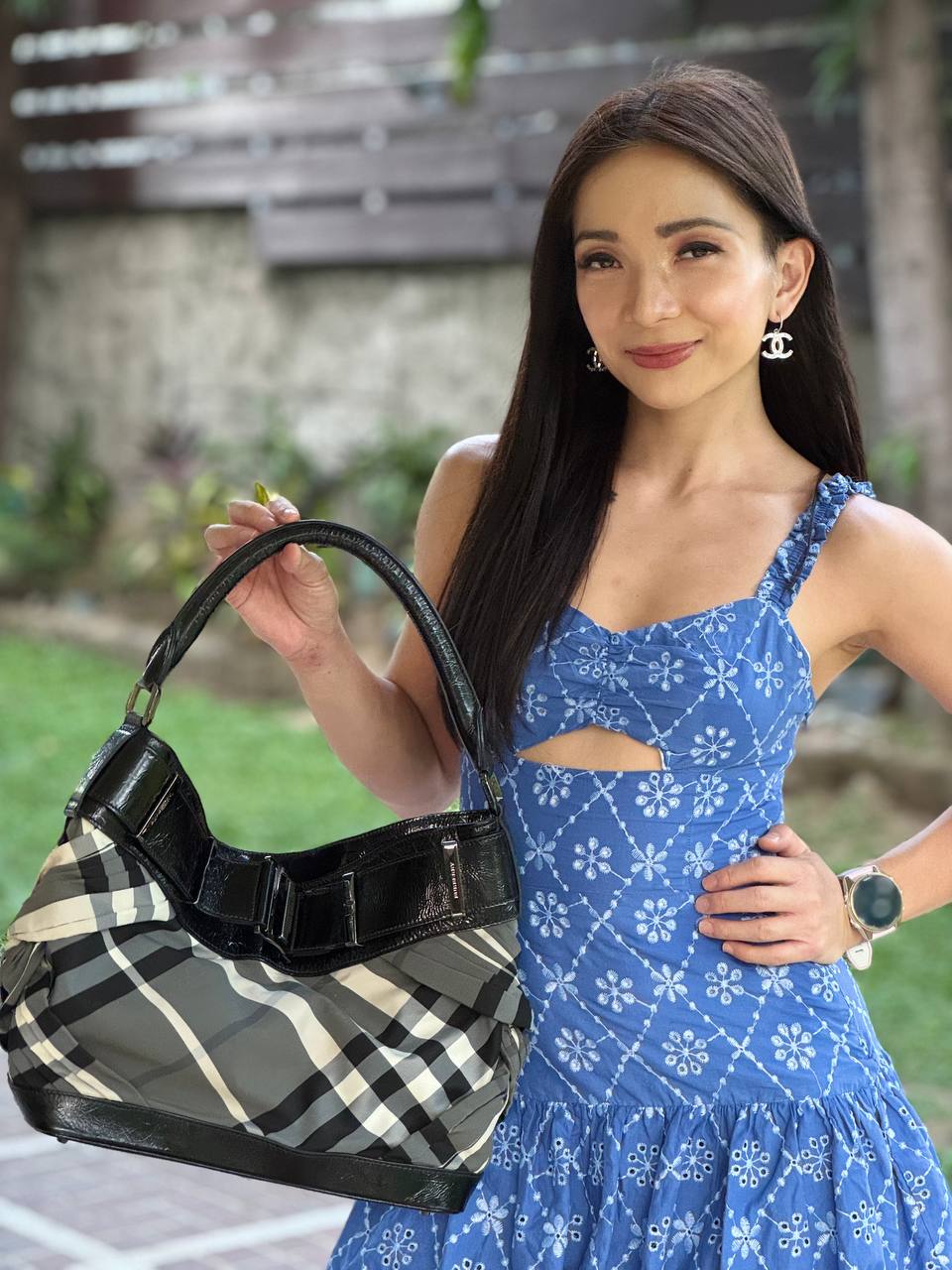 Beat Check Tartan Shoulder Bag