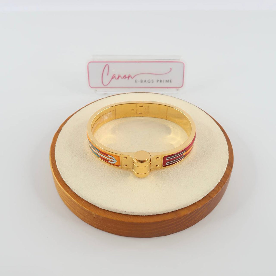 Charniere Multicolor Hinged Enamel Bracelet