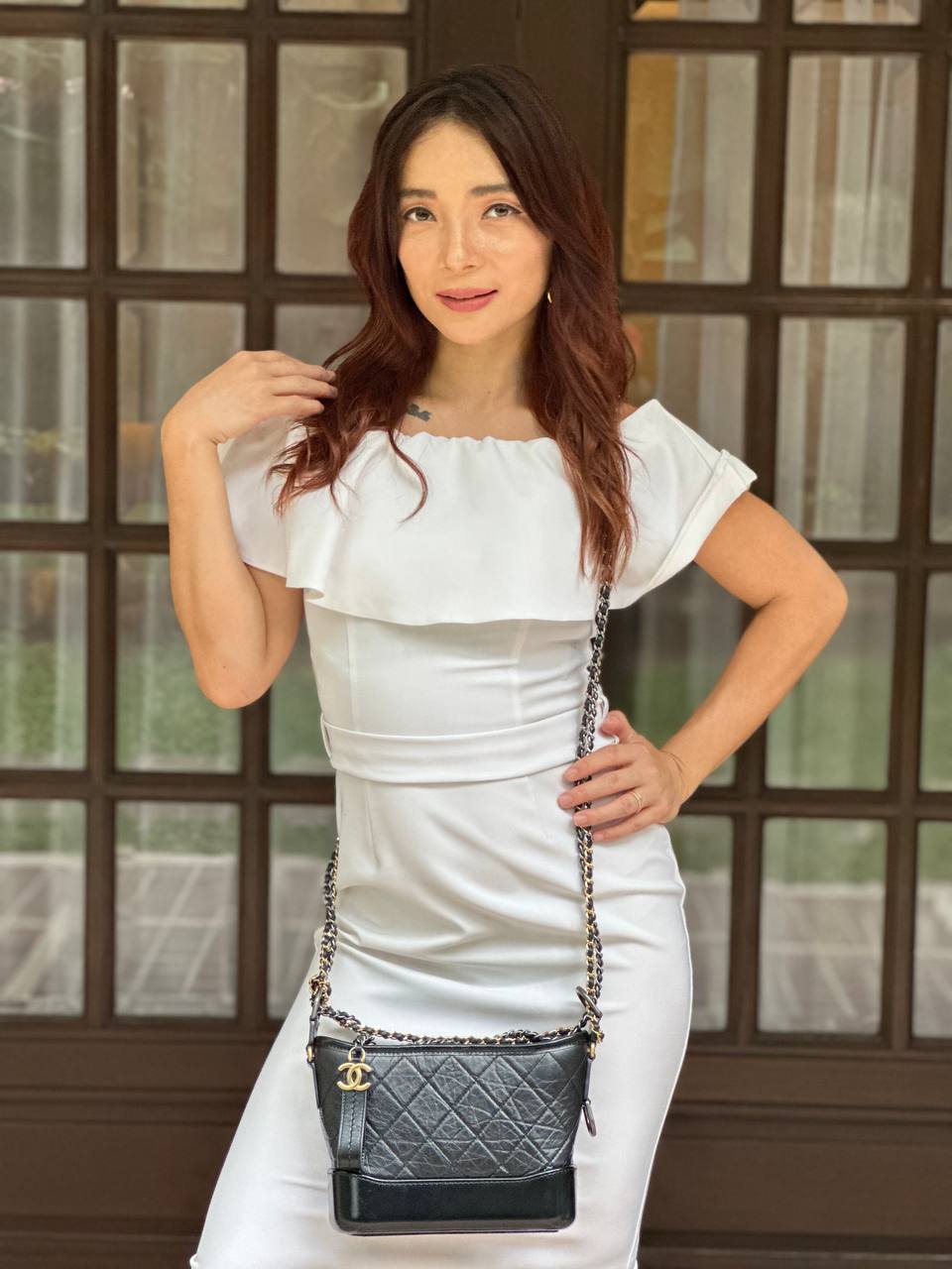 Gabrielle Hobo Zip Chain Crossbody Bag