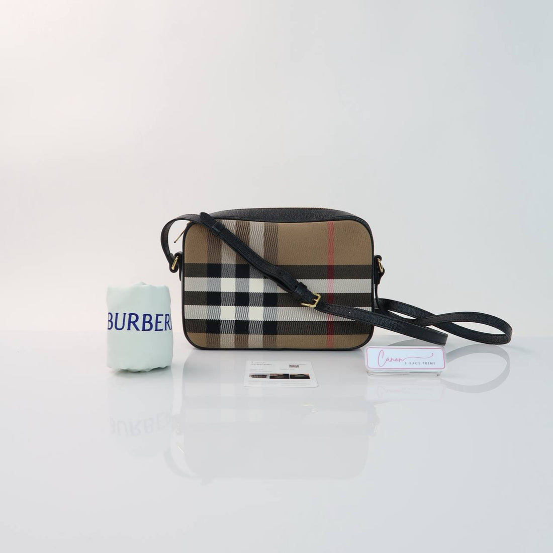 Camera Bag House Check Canvas