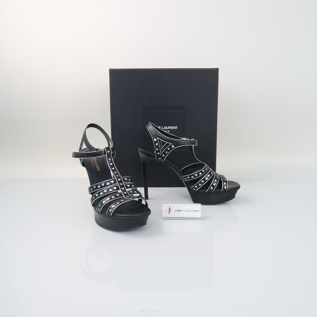 Tribute Heeled Silver Tone Hearts