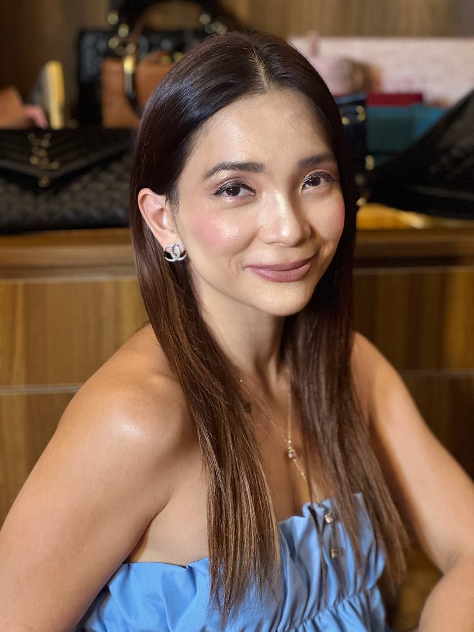 Crystal CC Moon Earrings